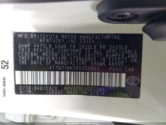 Toyota Camry Se