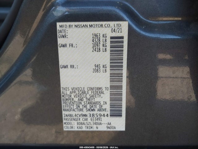 Nissan Altima Sr Fwd