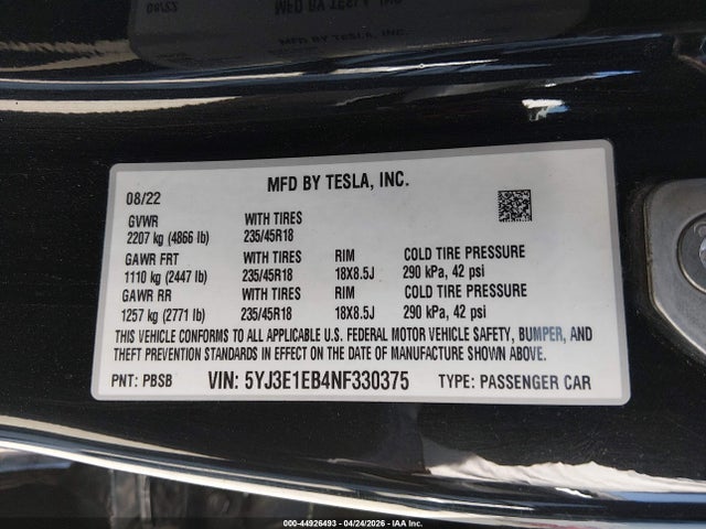 Tesla Model 3 Long Range Dual Motor All-wheel Drive