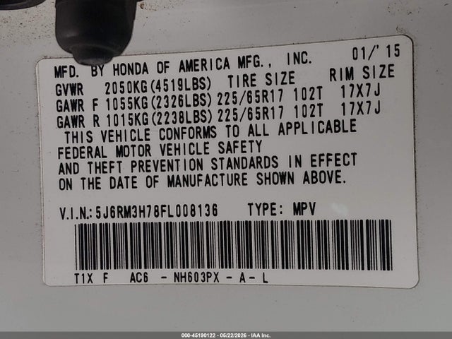 Honda CR-V Ex-l