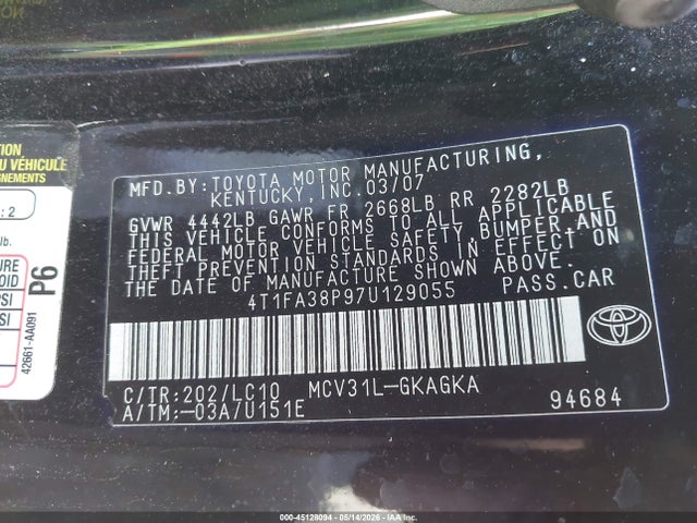Toyota Camry Sle
