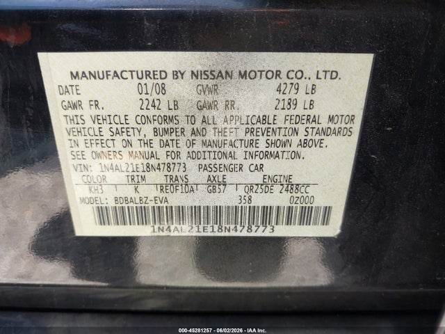Nissan Altima 2.5 S