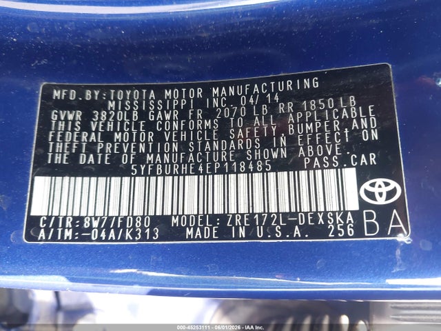 Toyota Corolla S Plus