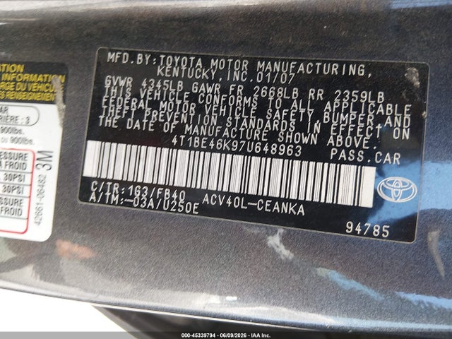 Toyota Camry Le