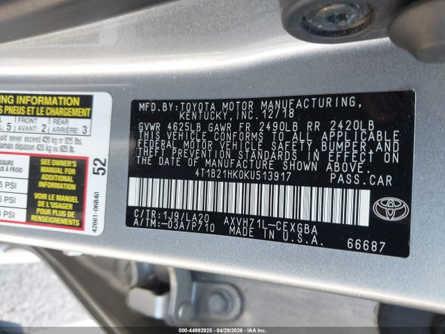 Toyota Camry Xle