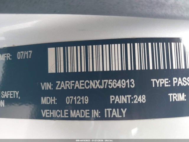 Alfa Romeo Giulia Ti Sport Rwd