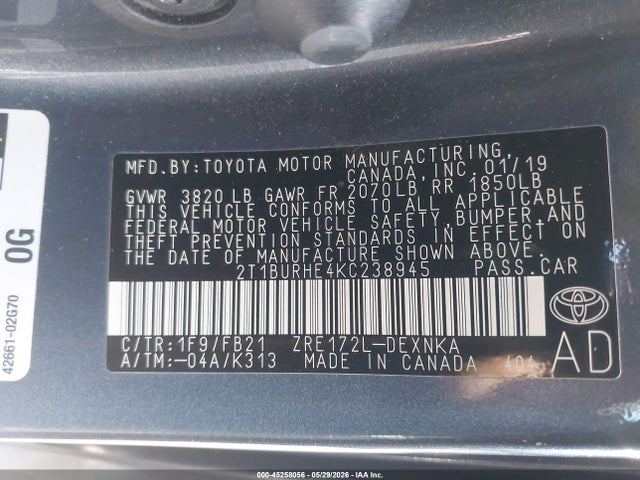 Toyota Corolla Le