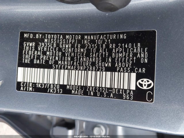Toyota Corolla Le