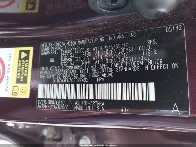Toyota Highlander Se