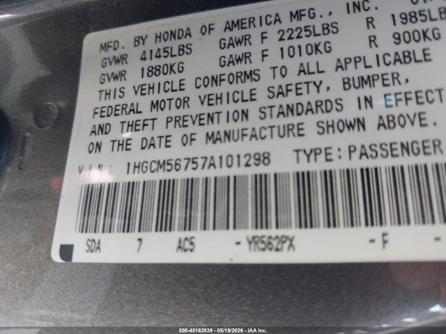 Honda Accord 2.4 Ex