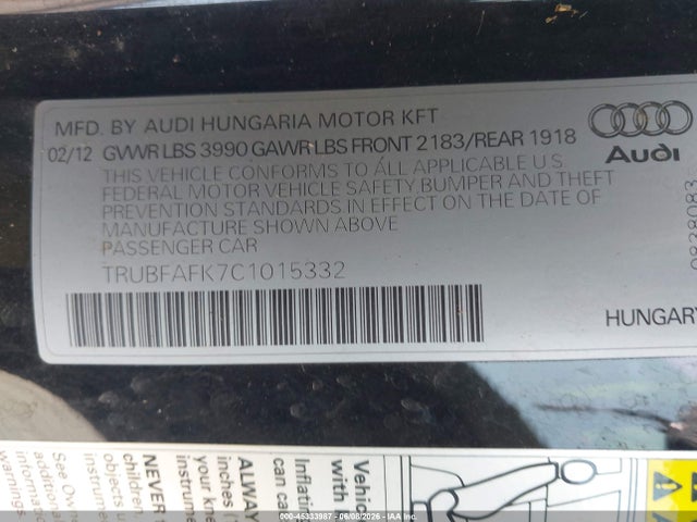 Audi TT 2.0t Premium Plus