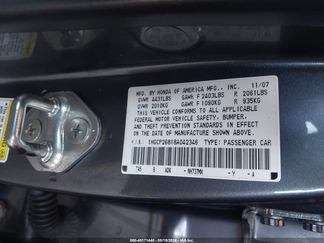 Honda Accord 2.4 Ex-l