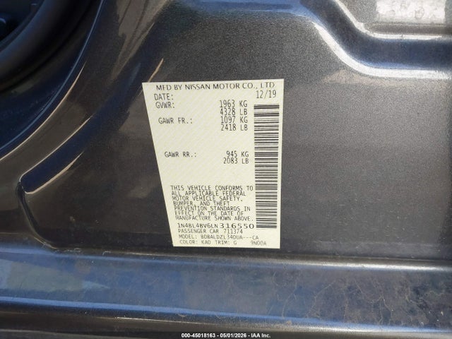 Nissan Altima S Fwd