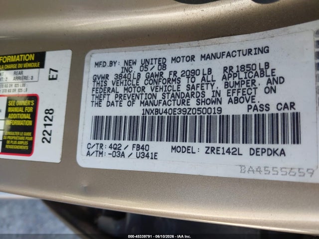 Toyota Corolla Le