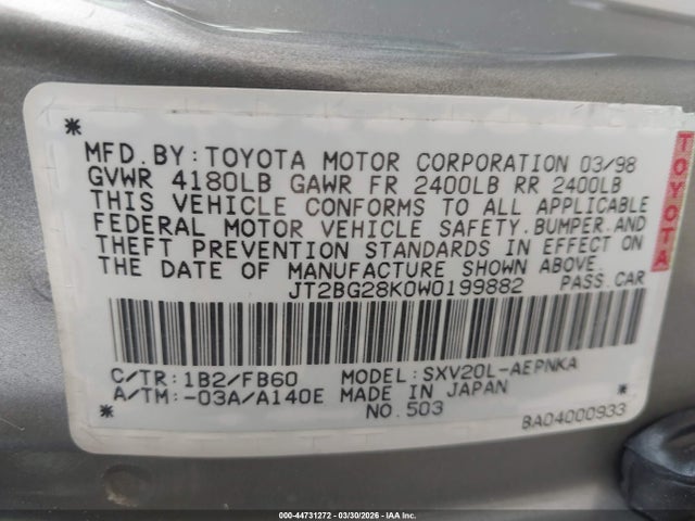 Toyota Camry Le