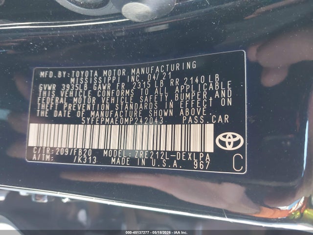 Toyota Corolla Le