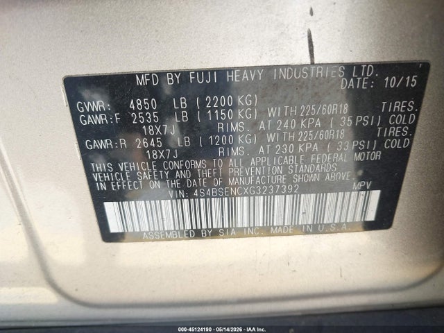 Subaru Outback 3.6r Limited