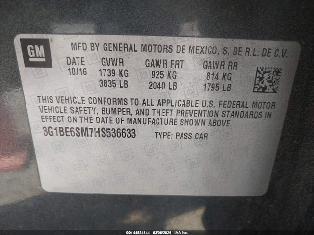 Chevrolet Cruze Lt Auto