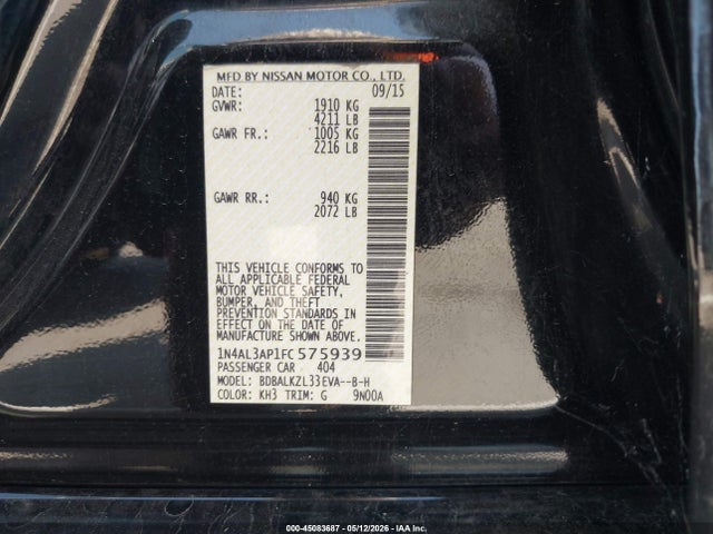 Nissan Altima 2.5 Sv