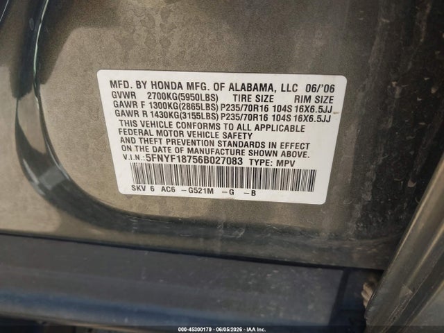 Honda Pilot Ex-l