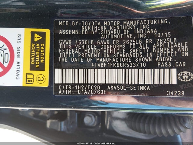 Toyota Camry Le