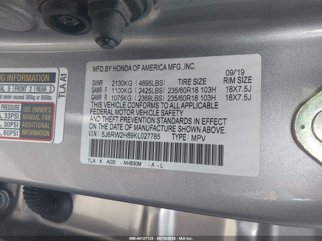 Honda CR-V Ex-l