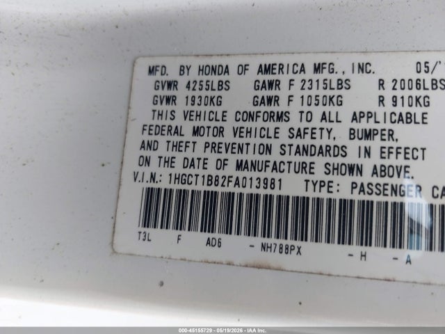 Honda Accord Ex-l