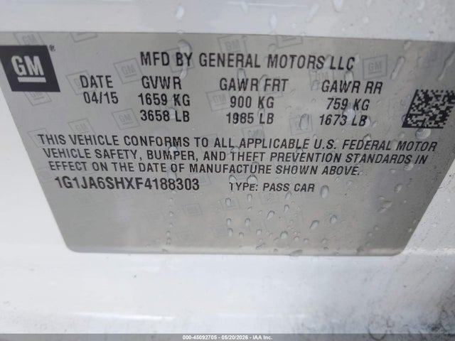 Chevrolet Sonic Ls Auto