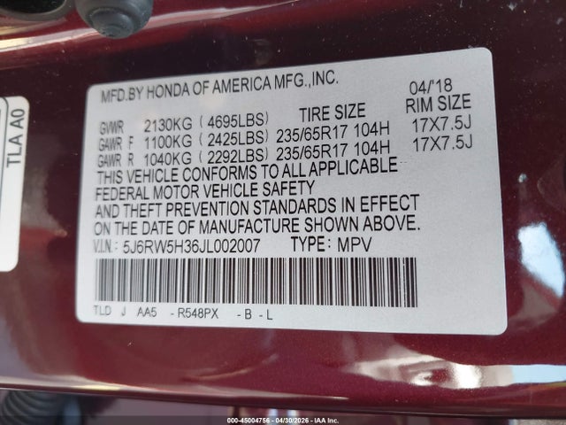Honda CR-V Lx