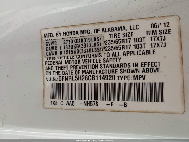 Honda Odyssey Lx