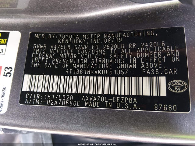 Toyota Camry Xse