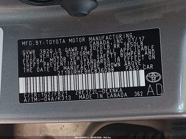 Toyota Corolla Le