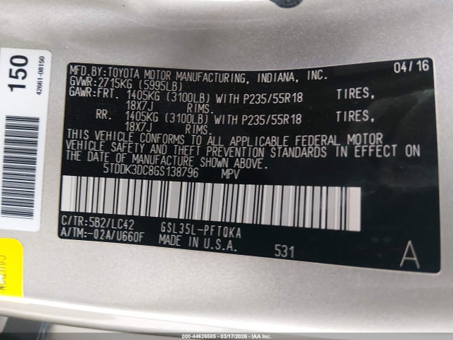 Toyota Sienna Xle 7 Passenger