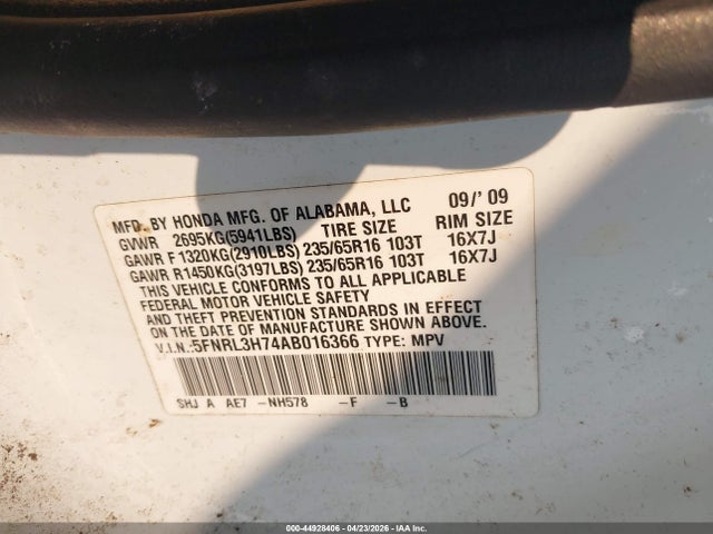 Honda Odyssey Ex-l