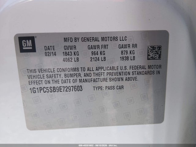 Chevrolet Cruze 1lt Auto