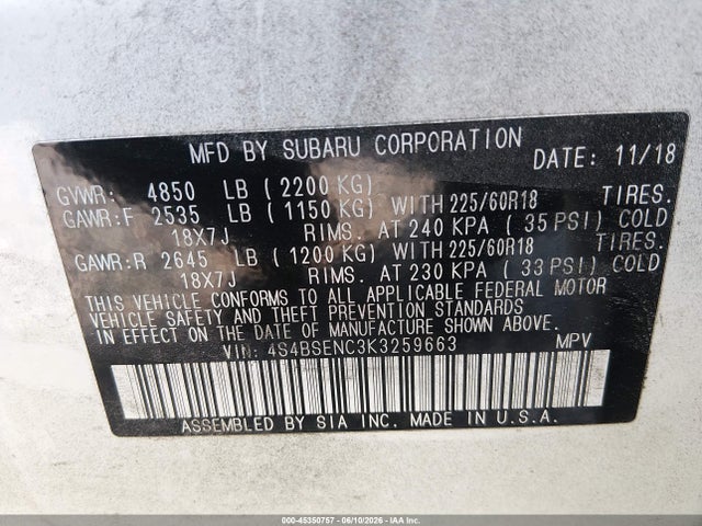 Subaru Outback 3.6r Limited