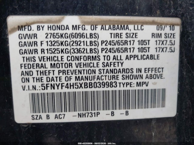 Honda Pilot Ex-l