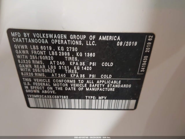 Volkswagen Atlas 3.6l V6 Sel