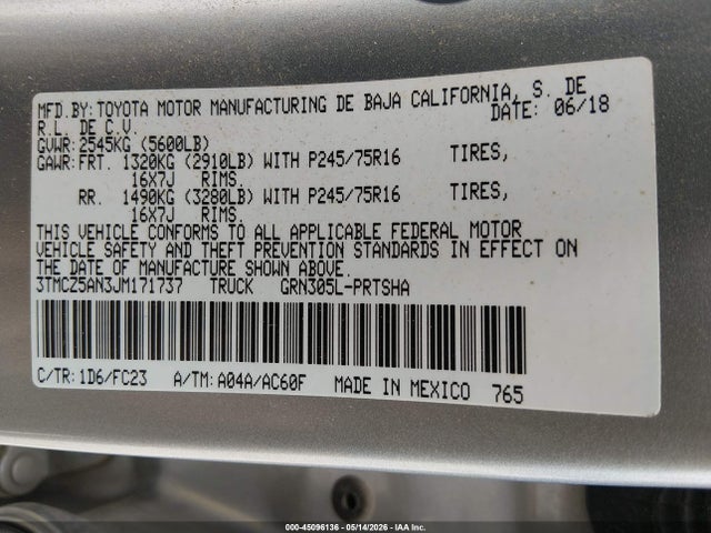 Toyota Tacoma Sr5 V6