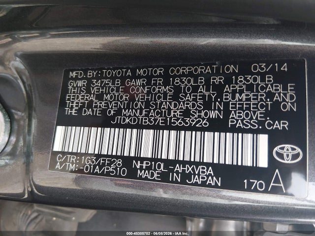 Toyota Prius c Two