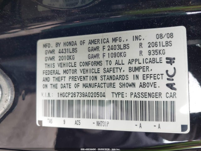 Honda Accord 2.4 Ex