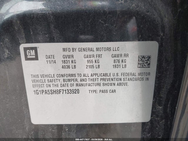Chevrolet Cruze Ls Auto