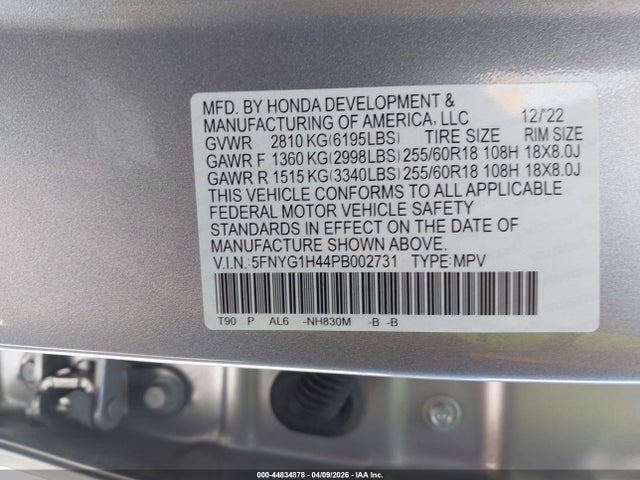 Honda Pilot Awd Ex-l 8 Passenger