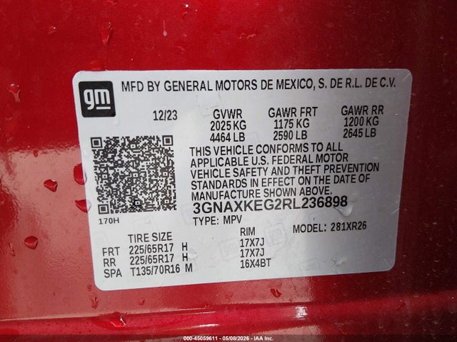 Chevrolet Equinox Fwd Lt
