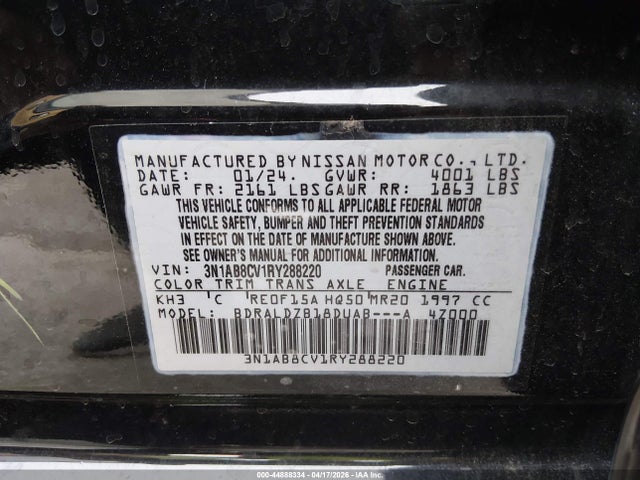 Nissan Sentra Sv Xtronic Cvt
