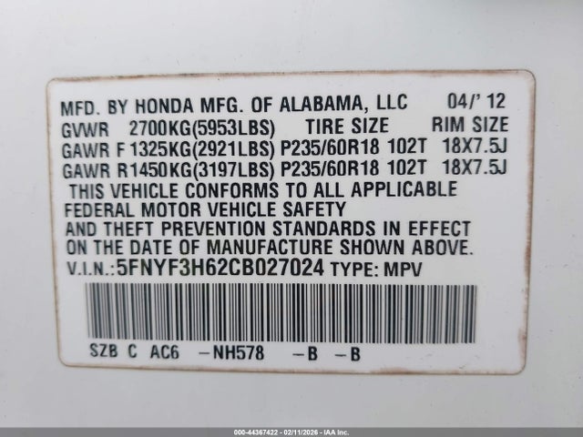 Honda Pilot Ex-l