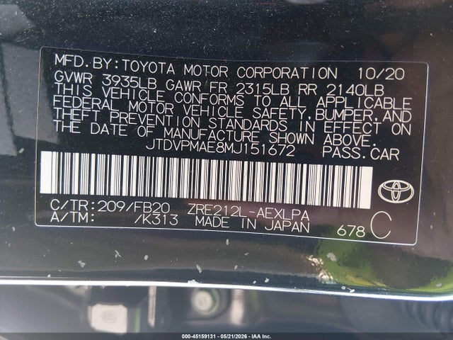 Toyota Corolla Le