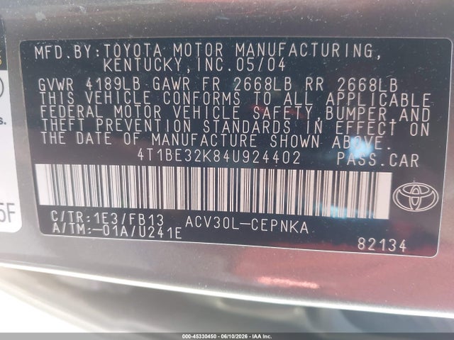 Toyota Camry Le
