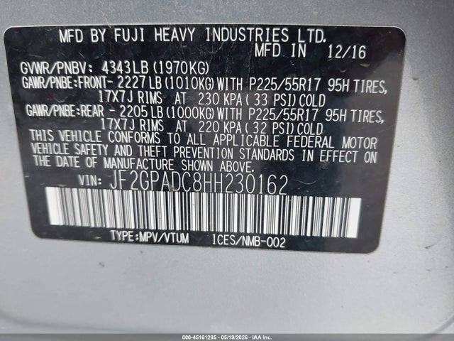 Subaru Crosstrek 2.0i Premium