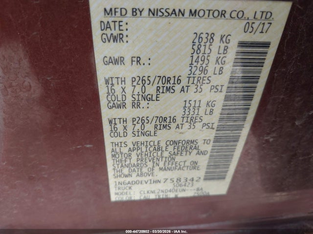 Nissan Frontier Sv